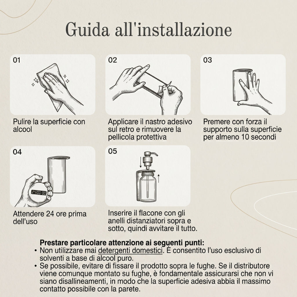 Sapino™ - Distributore di sapone da parete in vetro