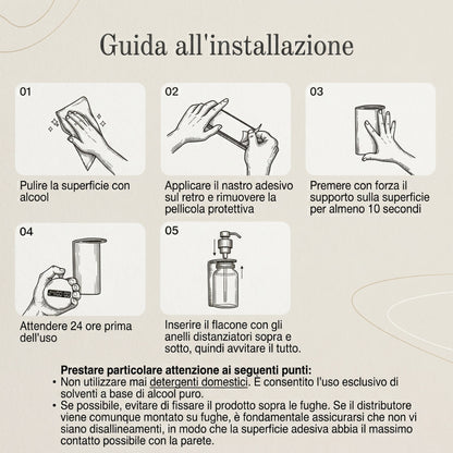 Sapino™ - Distributore di sapone da parete in vetro