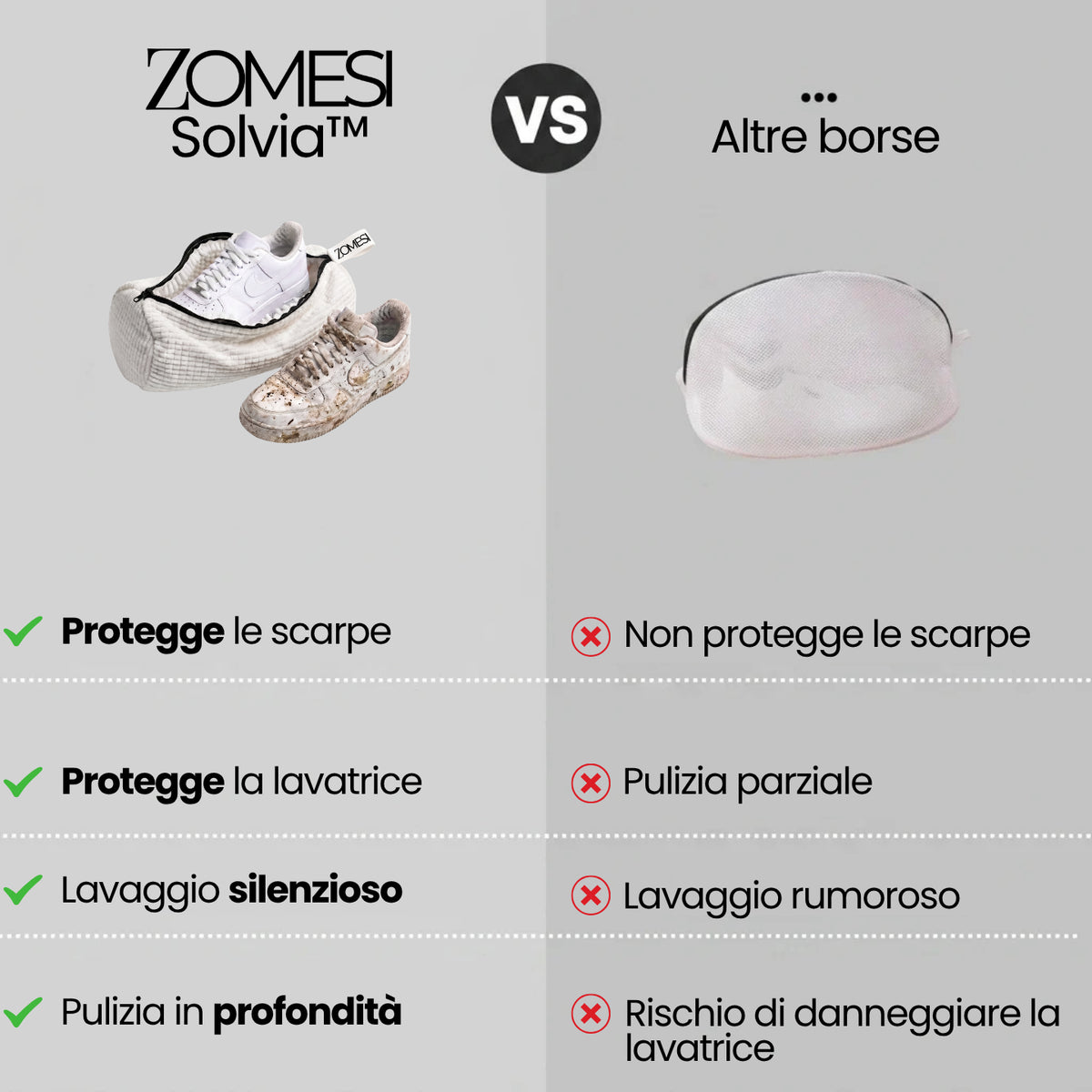 Solvia™ - Sacchetto per il lavaggio delle fibre delicate