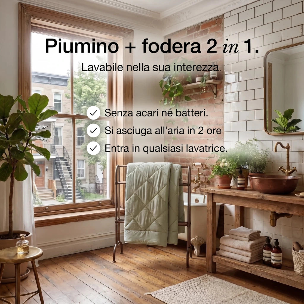 Domea™ – Il piumone 2 in 1 senza fodera ad asciugatura rapida