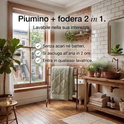 Domea™ – Il piumone 2 in 1 senza fodera ad asciugatura rapida