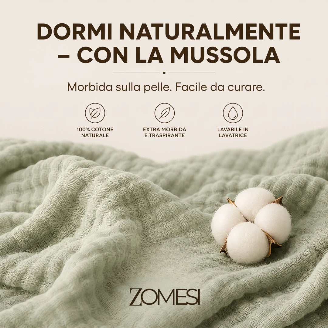 Mussora™ coperta in mussola - Dormi naturalmente