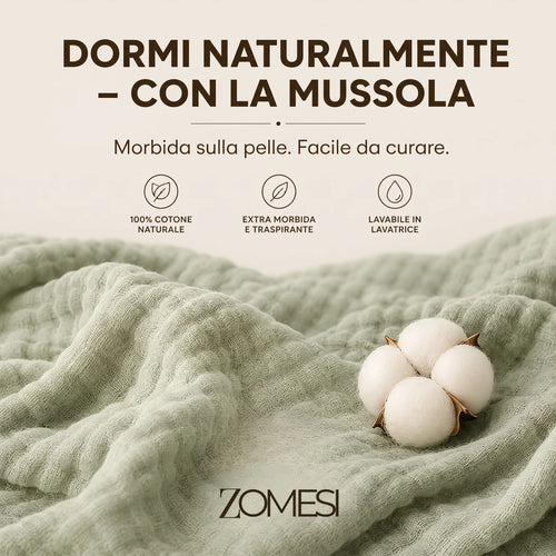Mussora™ coperta in mussola - Dormi naturalmente