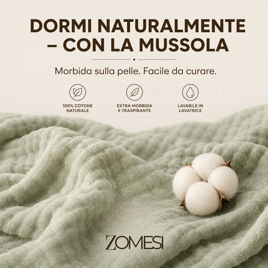 Mussora™ coperta in mussola - Dormi naturalmente