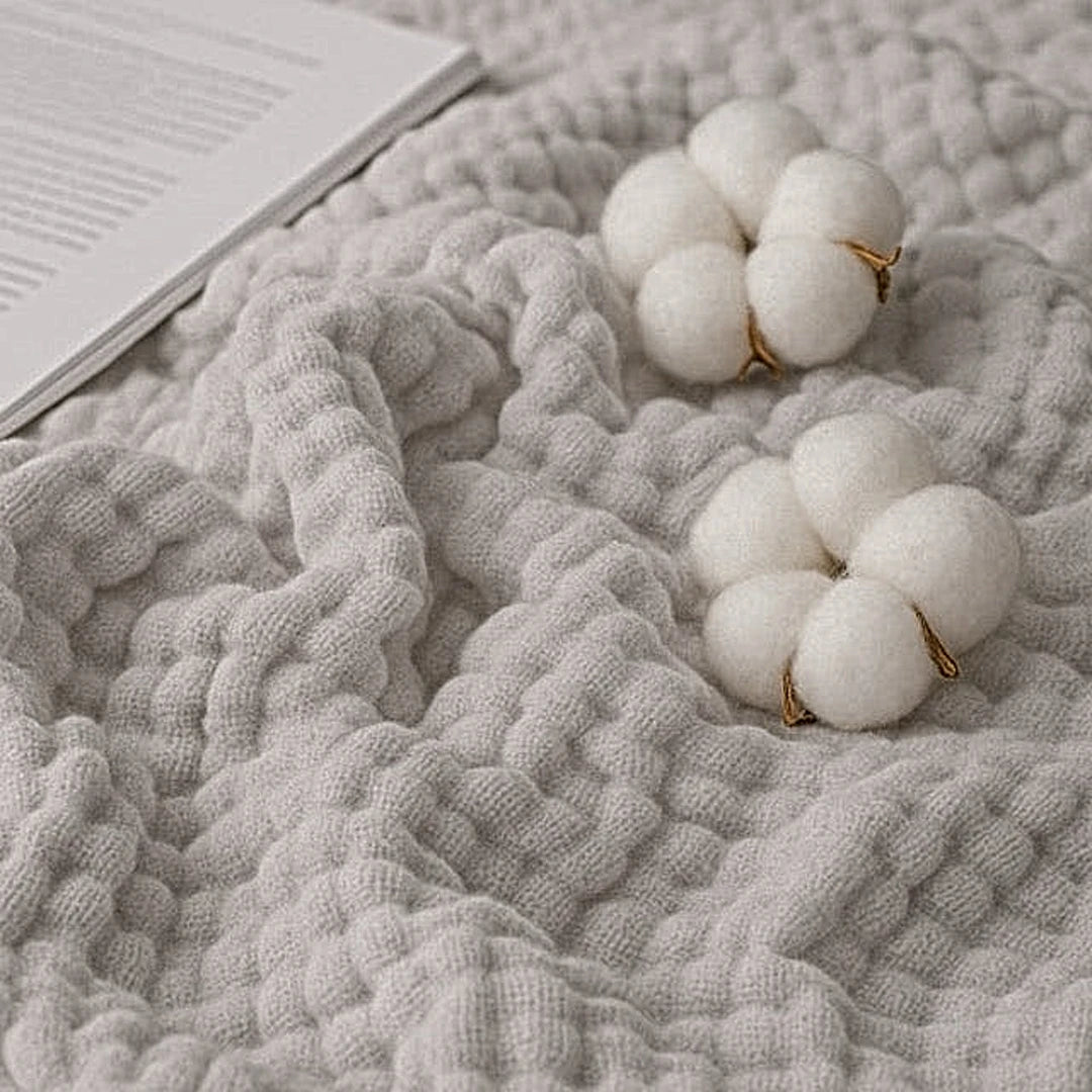 Mussora™ coperta in mussola grigia