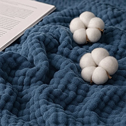 Mussora™ coperta in mussola blu