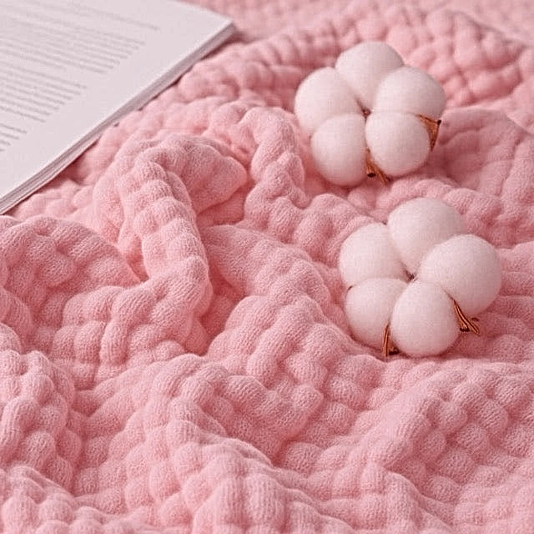 Mussora™ coperta in mussola rosa
