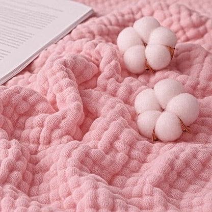 Mussora™ coperta in mussola rosa