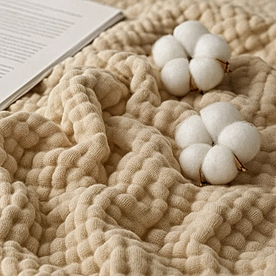 Mussora™ coperta in mussola beige