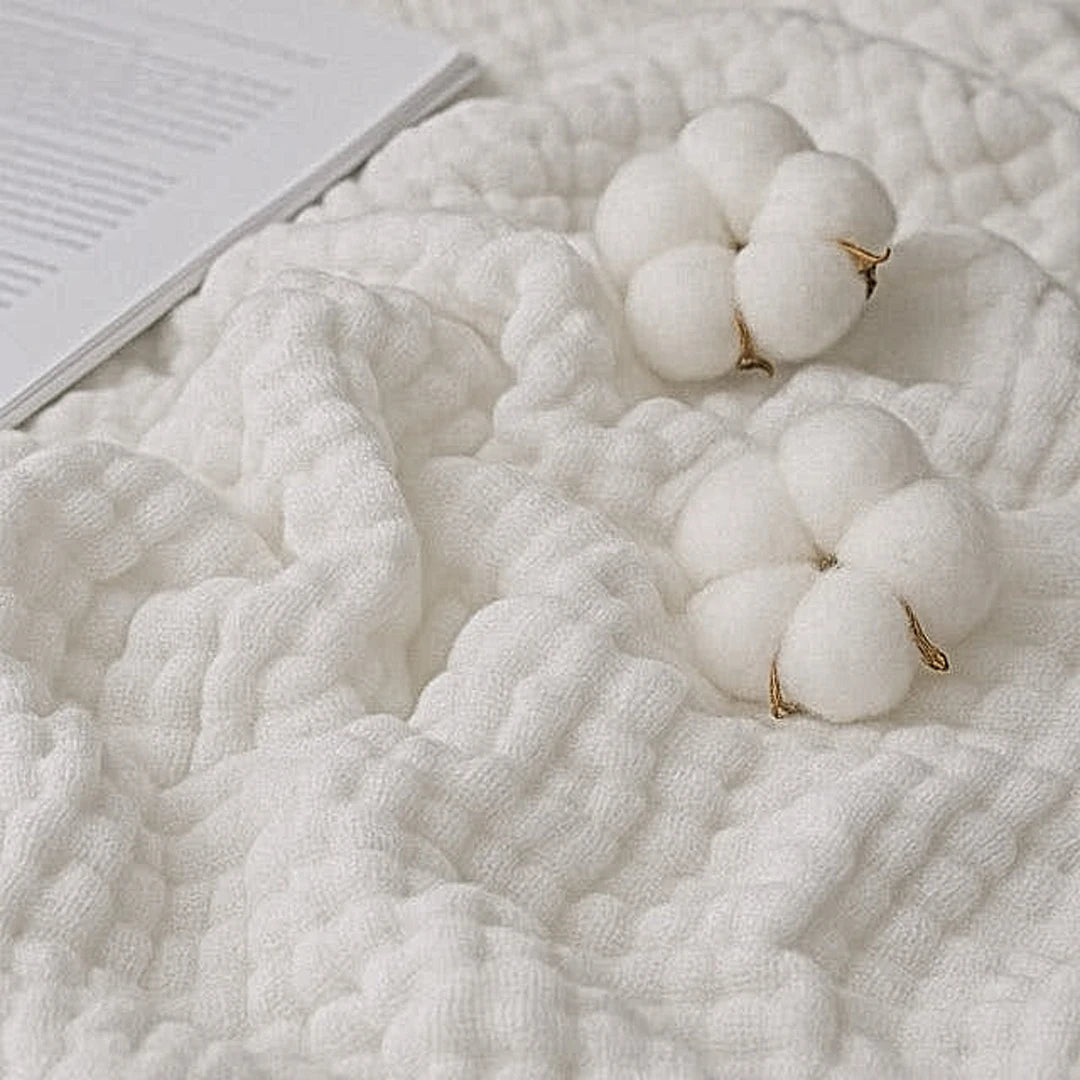 Mussora™ coperta in mussola bianca
