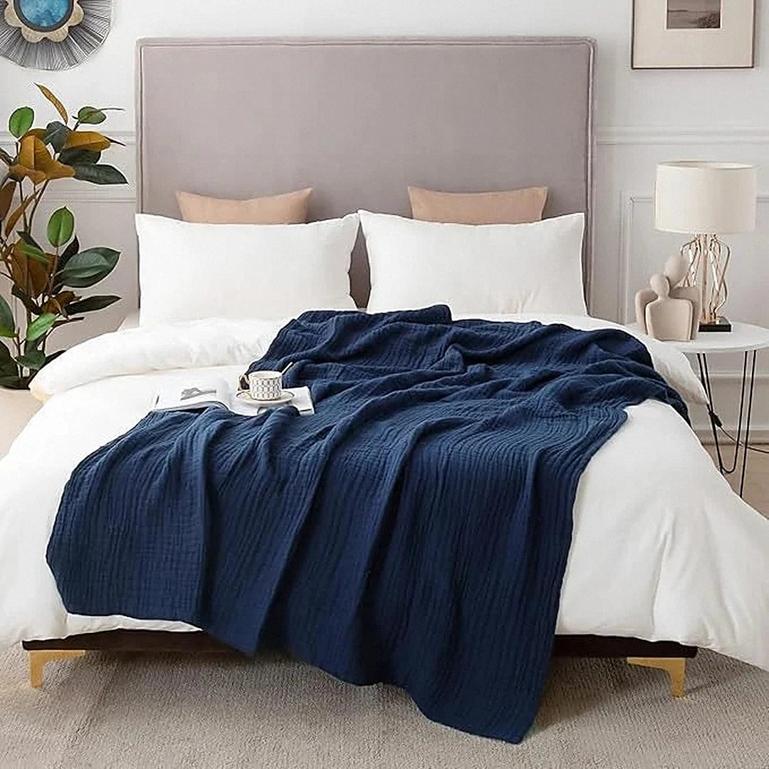 Letto con coperta in mussola Mussora