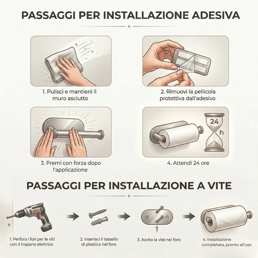Tovalio™ - Portarotolo carta assorbente